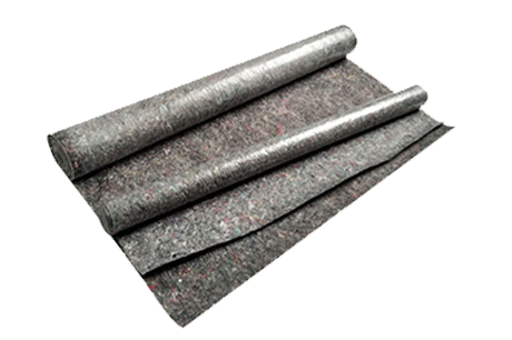 Laminated polyester felt carpet materials